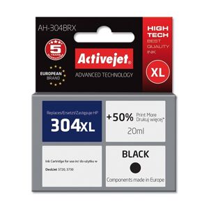 Activejet AH-304BRX blæk (erstatning for HP 304XL N9K08AE; Premium; 20 ml; sort)