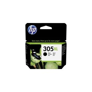 HP 305XL - 6.45 ml - Højtydende - pigmenteret sort - original - blækpatron - for Deskjet 23XX, 27XX, 28XX, 41XX, 42XX  DeskJet Plus 41XX  ENVY 60XX, 64XX  ENVY Pro 64XX