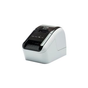 Brother QL-800 - Etiketprinter - to-farvet (monokrom) - direkte termisk - Rulle (6,2 cm) - 300 x 600 dpi - op til 93 etiketter/min. - USB 2.0 - skærer - sort, hvid