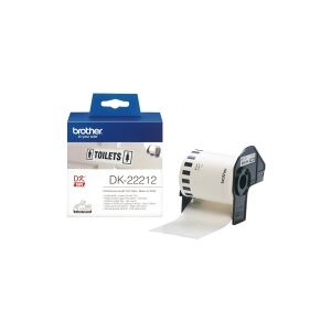 Brother DK-22212 - Permanent klæbemiddel - hvid - Rulle (6,2 cm x 15,2 m) tape - for Brother QL-1050, 1060, 1110, 500, 550, 560, 570, 580, 600, 650, 700, 710, 720, 820