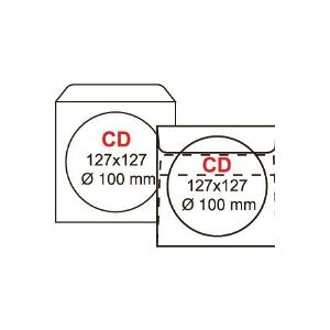 WZ Eurocopert Envelopes CD/DVD, 125x125mm, Box 1000 pcs.