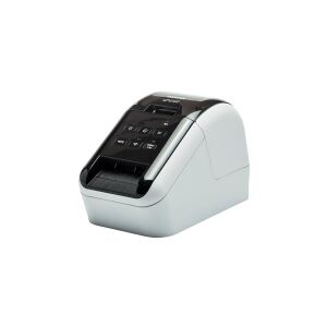 Brother QL-810Wc - Etiketprinter - to-farvet (monokrom) - direkte termisk - Rulle (6,2 cm) - 300 x 600 dpi - op til 110 etiketter/min. - USB 2.0, Wi-Fi(n) - skærer - hvid, blank sort