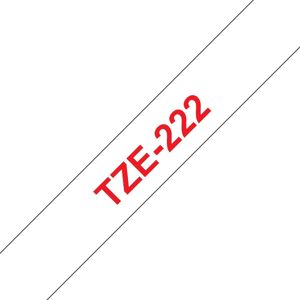 Brother TZE-222 ruban d'étiquette Rouge sur blanc - Publicité