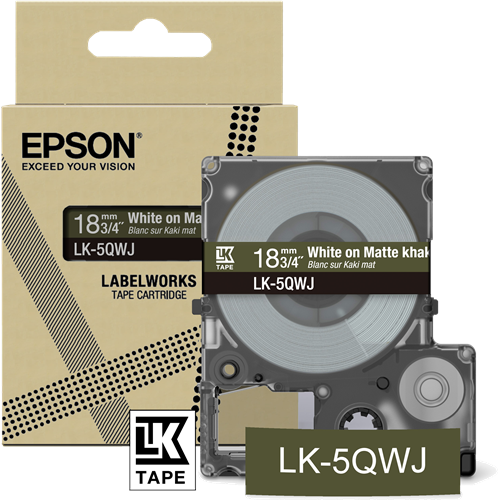 Epson C53S672089 Ruban BlancSurKaki Original LK-5QWJ