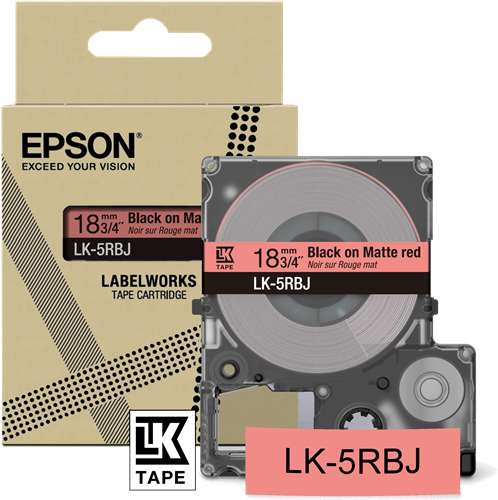 Epson C53S672072 Ruban Noir(e)SurRouge Original LK-5RBJ