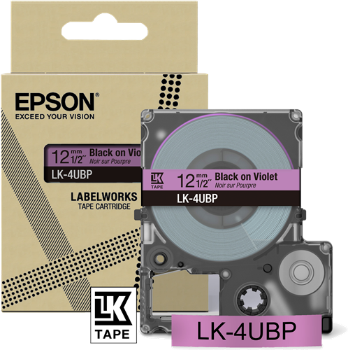 Epson C53S672101 Ruban Noir(e)SurViolet Original LK-4UBP