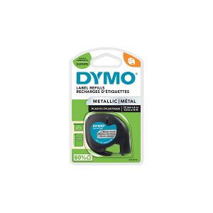 Dymo S0721730   91208   metallic silver plasttejp   12mm (original)