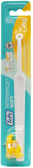 TePe Interspace Brosse à Dents Souple Blanche + 12 têtes