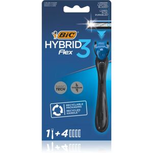 BIC FLEX3 Hybrid rasoir + lames de rechange 4 pièces 1 pcs - Publicité