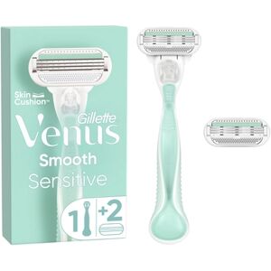 Gillette Rasoir pour femme peaux sensibles Venus Smooth Sensitive 2 lames