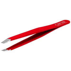 canal® Pince à cheveux oblique, rouge inoxydable 9 cm