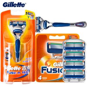 Gillette Fusion 5 lames de rasoir originales pour poignée de rasoir Fusion hommes Cassettes de rasage de cheveux de visage têtes de rasoir de remplacement recharges - Publicité