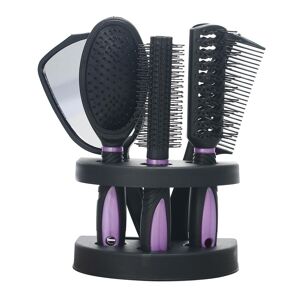 TOMTOP JMS Ensemble de 5 peignes à cheveux, ensemble de miroirs, brosses de coupe de cheveux professionnelles pour Salon de coiffure - Publicité