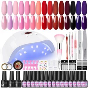 Kit de manucure 36 W UV LED lampe à polymériser pour vernis à ongles gel Soak Off Gel Vanish Vernis à ongles semi permanent Kit de conception d outils d art des ongles