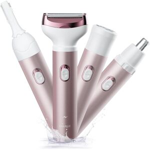 Épilateur facial 4 en 1, rasoir indolore, rasoir de sourcils, épilateur électrique Rechargeable, tondeuse corporelle Portable pour femmes - Publicité