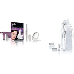 Braun Epilateur au Visage & Silk-épil Bikini Styler 3-En-1 Rasoir Électrique Femme, Épilation Et Stylisation Précises Du Maillot avec 4 accessoires, une tête spéciale bikini et 2 sabots de tonte, - Publicité