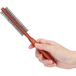 Sonew Brosse à Cheveux Coiffante Ronde, Brosse à Cheveux à Rouleau de Curling Petite Brosse en Bois Unisexe pour un Usage Domestique de Brushing - Publicité