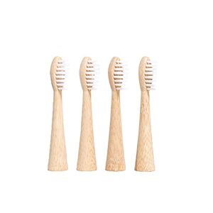 agood A Good Company Oral-B Lot de 4 têtes de brosse à dents en bambou, blanc, sensible - Publicité