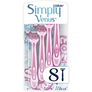 Gillette Venus Venus Sensitive Simply Rasoirs Jetables Femme, Pack de 8 Rasoirs [OFFICIEL] - Publicité