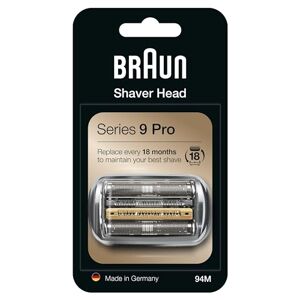 Braun Tête De Rasoir Ã‰lectrique Series 9 Pro, Pièce De Rasage De Rechange Compatible Avec Le Rasoir Pour Homme Series 9 Pro, 94M, Argent - Publicité