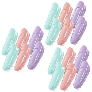 Beavorty 18 Pcs Frange Rouleaux De Pinces Pelucheux Pince à Cheveux Pelucheuse Outil De Coiffage Bouclé Clip Bigoudis Bang Fais Le Toi-même Pp Trois Générations Duveteux - Publicité