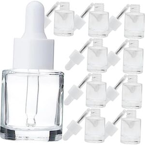 DOITOOL 10 Pièces bouteille de lotion en verre pot de lotion flacons compte-gouttes extérieurs un verre bouteilles de voyage mini flacons compte-gouttes bouteilles vides petit - Publicité