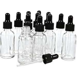 FOMIYES 12 Pièces Flacon Compte-gouttes Bouteille De Compte-gouttes D'huile Essentielle Pipette En Verre Flacons Vides Terrarium Huile D'aromathérapie Étanches Voyage - Publicité