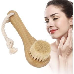 Agatige Brosse Faciale Manuelle, Brosse Faciale Nettoyante Portable à Poils Souples en Bois pour les Soins de Nettoyage de Massage Du Corps Du Visage - Publicité