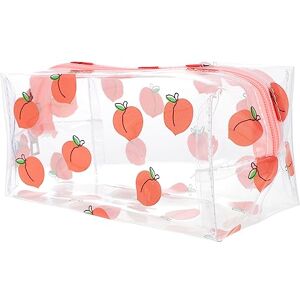 FRCOLOR Sac Cosmétique Transparent Sac Cosmétique à La Fraise Trousse De Toilette Bourse D'hygiène Trousse De Maquillage Kawaii Accessoires De Maquillage PVC Femme Poche Rouge à Lèvres - Publicité