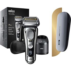 Braun Series 9 Pro 9466cc rasoir électrique barbe homme, tête 4+1 avec tondeuse ProLift, Wet & Dry +  PowerCase, Étui De Recharge De Voyage Pour Rasoir Électrique - Publicité