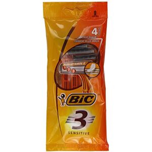 BIC Lot de 3 Pochettes de 4 Rasoirs N°3 Sensitive (3 lames ) + Bande lubrifiante - Publicité