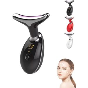 ROBAUN Wavy Chic Beauty Microcurrent Facial Device, Wavy Chic Beauty Facial Massager, Double Chin Reducer Machine, 7 Color LED Face Skin Rejuvenation (Black) - Publicité