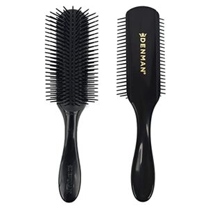 Denman Curly Hair Brush D4 (All Black) 9 Row Styling Brush for Styling, Smoothing Longer Hair and Defining Curls For Women and Men - Publicité