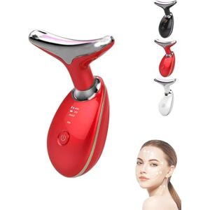 ROBAUN Wavy Chic Beauty Microcurrent Facial Device, Wavy Chic Beauty Facial Massager, Double Chin Reducer Machine, 7 Color LED Face Skin Rejuvenation (Red) - Publicité