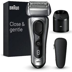 Braun Series 8 8567cc Rasoir Électrique Pour Homme, 4 Éléments De Rasage, Tondeuse De Précision Intégrée, Station SmartCare, Étanche, 60 Minutes D’Autonomie, Fabriqué En Allemagne, Argent - Publicité