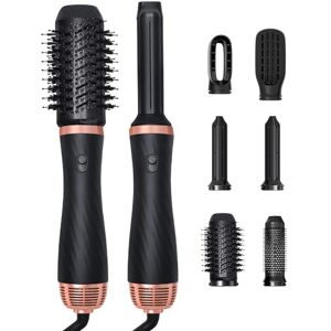 ZOYDP 6 in 1 Air Styler Magic Twist, Hair Styler avec Seche Cheveux, Brosse Soufflante Rotative, Brosse Soufflante Lissante, Boucleur Auto-Wrap pour Boucler Lisser Coiffer - Publicité