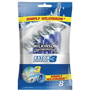 Wilkinson Sword Extra 3 Essentials Rasoirs jetables masculins Pack de 8 - Publicité