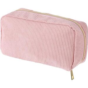 Giantree Petite trousse de toilette pour femme, sac de rangement simple avec 3 poches intérieures en Corduroy Sac de maquillage portable Voyage Trousse de toilette Peut contenir divers cosmétiques et - Publicité