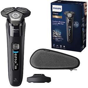 Philips Série 8000 Rasoir électrique Wet & Dry avec technologie SkinIQ noir, tondeuse rétractable, socle de charge, coffret de voyage, brossette de nettoyage (modèle S8696/35) - Publicité