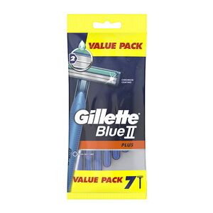 Gillette Rasoir jetable Blue II Plus, pack de 7 - Lot de 5