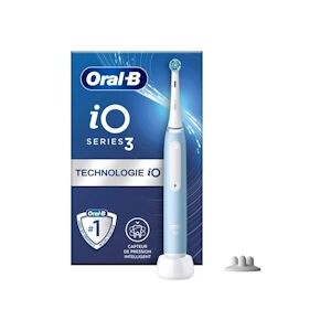Oral-B Brosse A Dents électrique Oral-b Io3s - Bleue - Connectée Bluetooth, 2 Brossettes, 1 étui De Voyage