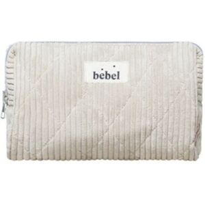 Trousse de toilette mini velours beige