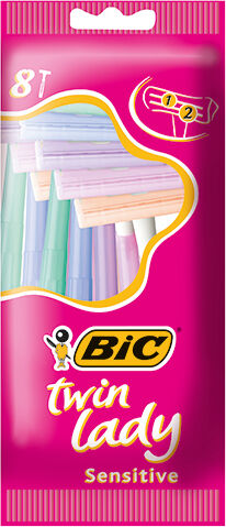 BIC Twin Lady Rasoirs Jetables 2 Lames 8 unités