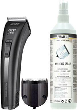 Moser Kit Tondeuse Genio Pro Fading + Spray Nettoyant + Tête de Coupe Diamond Blade