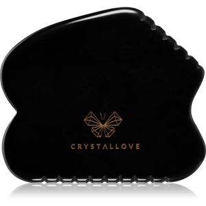 Crystallove Black Obsidian Contour Gua Sha massage tool 1 pc