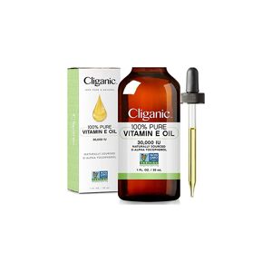 Cliganic 100% Pure Vitamin E Oil for Skin, Hair & Face - 30,000 IU, Non-GMO Veri