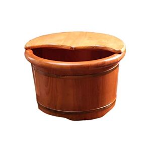 ZXNANA Foot Soaker Tub,Wooden Foot Soak Tub, Footbath，Foot Bath Barrel,Smooth and Delicate Pedicure Barrels Pedicure Bowl Spa Massage for Soaking Feet Massager Foot Tub charitable