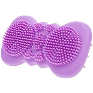 TOVINANNA 7 Pcs Silicone Brush Shower Brush Mesh Ballback Scrubber Mesh Hair-Washing Brush Silicone Facial Silicone Bath Body Brush Skincare Face Silica Gel Brushing Purple