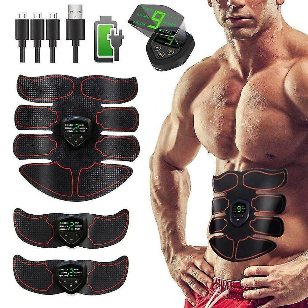 HKHBJS Abs Trainer Fitness Training Gear Ems Abdominal Muscle Stimulator With Lcd Displ