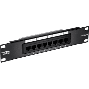 Trendnet TRN TC-P08C5E - Patchpanel, 8-Port, Cat.5e, 1 HE